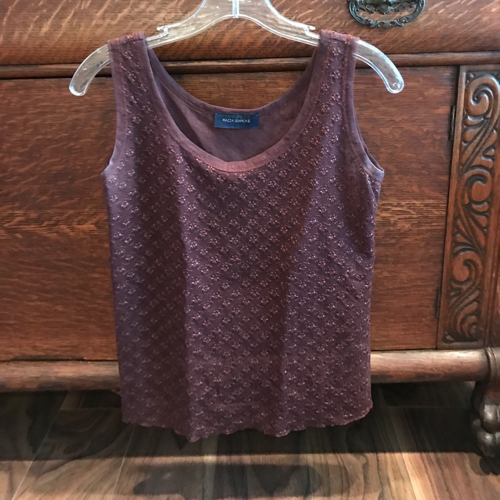 Piazza Sempione Purple Sleeveless Top